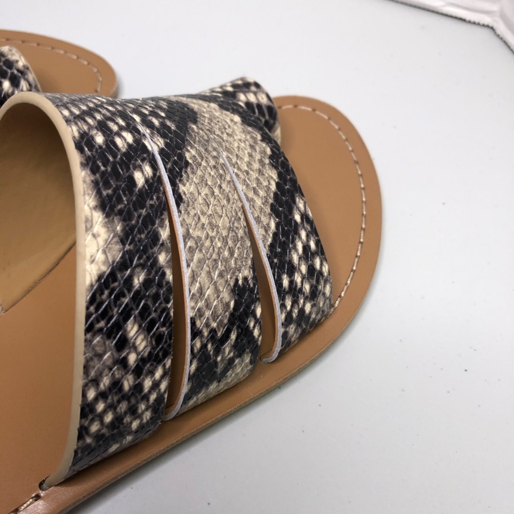 Marc Fisher Leather Snakeskin Print Sandals Size 7 - Picture 5 of 8